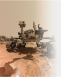 A Mars rover on the surface of Mars