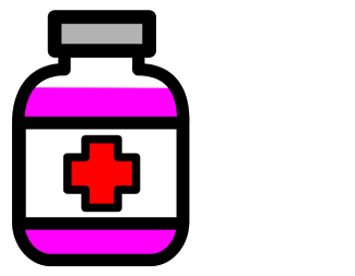 Illustration of a medicine bottle