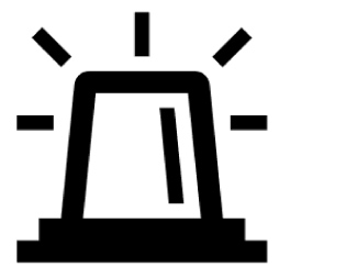 Illustration of a light that would be on the top of an emergence vehicle in the alarm mode