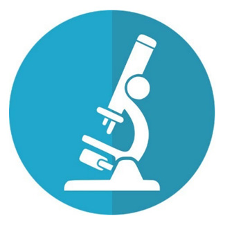 Illustration of a desktop microscope