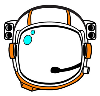 Illustration of an astronaut's helmet