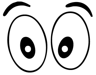 Illustration of two eyes wide open