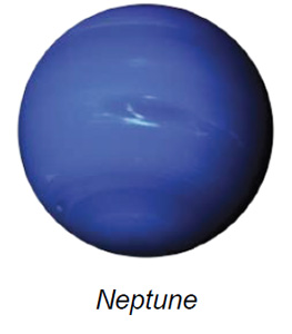 The image shows the planet Neptune, depicted as a large, spherical object. The planet has a rich deep blue color, with slight variations in shade creating a sense of depth and texture. Lighter blue and white streaks can be seen across the surface, likely representing clouds or atmospheric storms. The surface appears smooth with subtle gradations of blue, contributing to the planet's glossy appearance. There are no visible rings or moons in this image of Neptune.