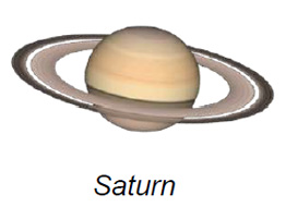 The image depicts the planet Saturn, prominently featuring its distinctive rings. Saturn is centrally positioned with a spherical shape and is shown in shades of beige and light brown, creating a smooth, gradient effect across its surface. Surrounding the planet are its iconic rings, which appear flat and elliptical, composed of bands of varying thickness and hues, primarily in gray and light brown tones.