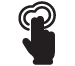 icon for tactile with a hand over a fluid shape
